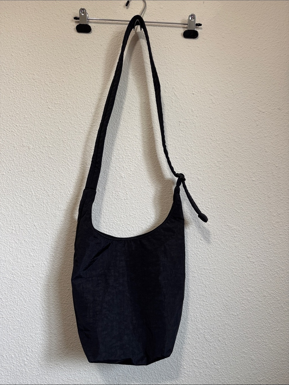 BAGGU Black Sling Bag with Pink Rose Embroidery - Picture 4 of 6